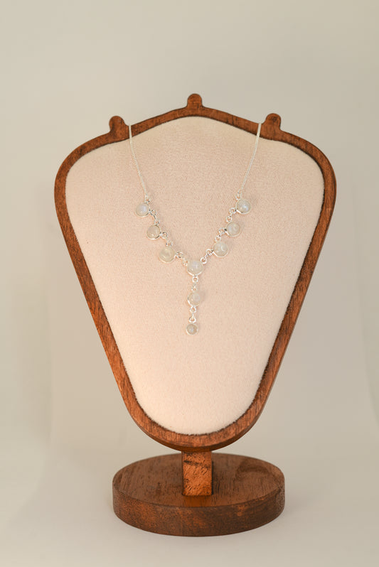 Collier Pierre de Lune Arc-en-Ciel en Argent 925 — Féminité & Intuition