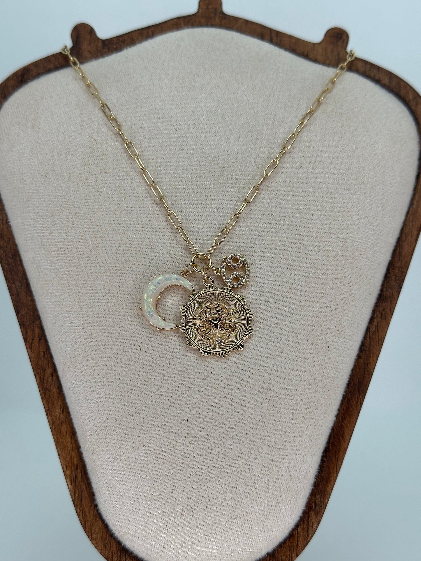 Collier Constellation Lune Doré