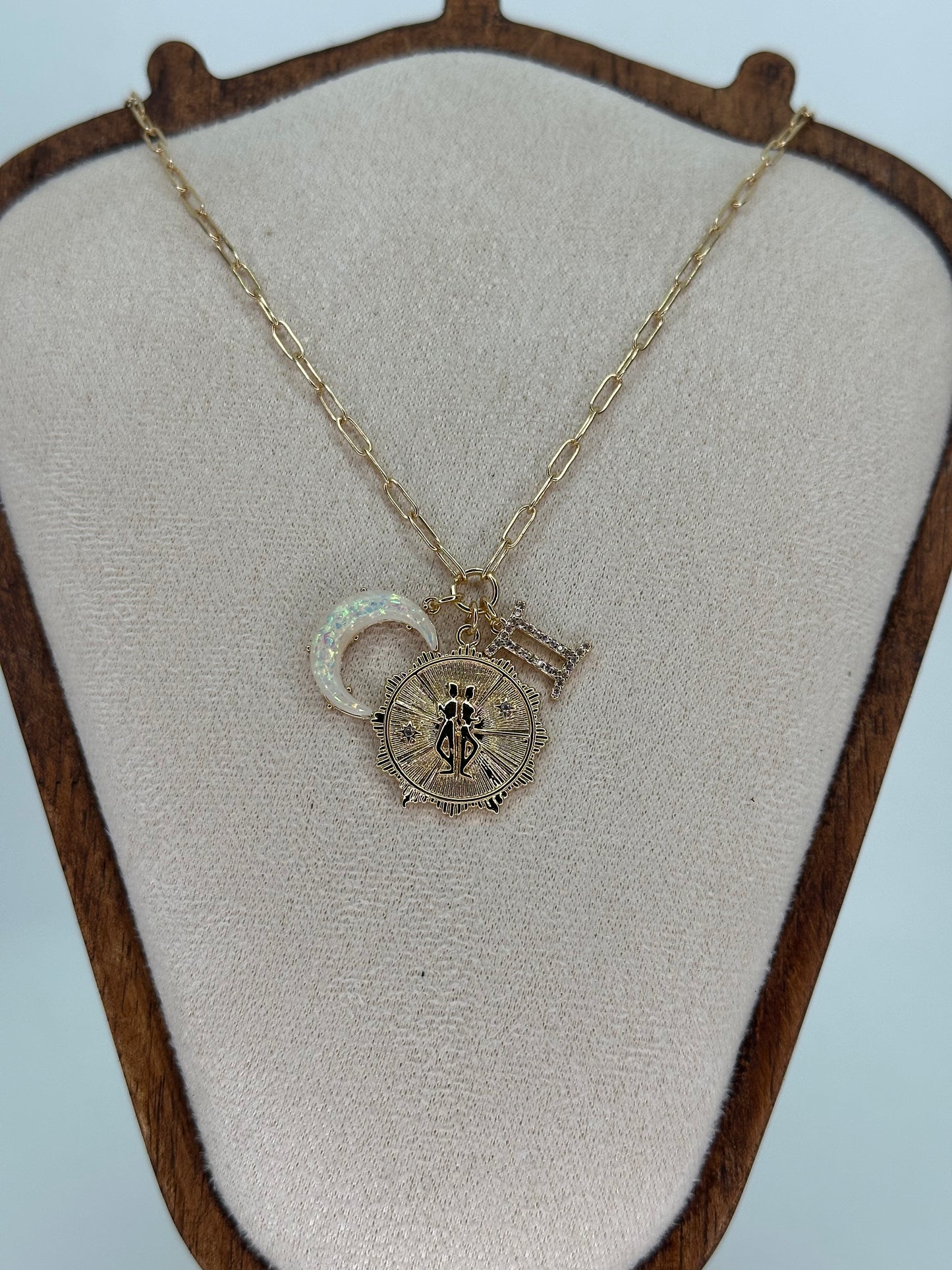 Collier Constellation Lune Doré