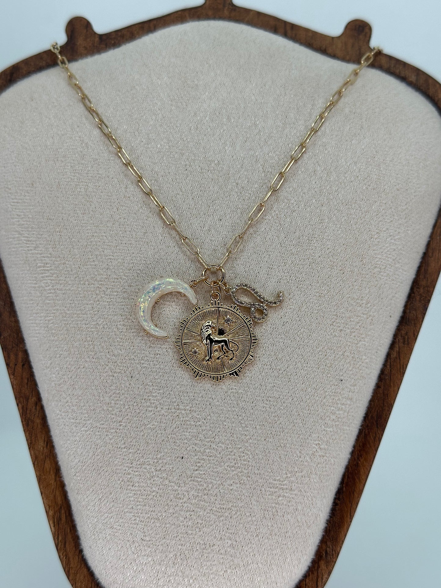 Collier Constellation Lune Doré
