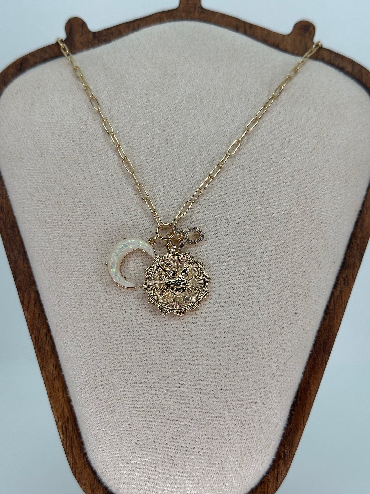 Collier Constellation Lune Doré