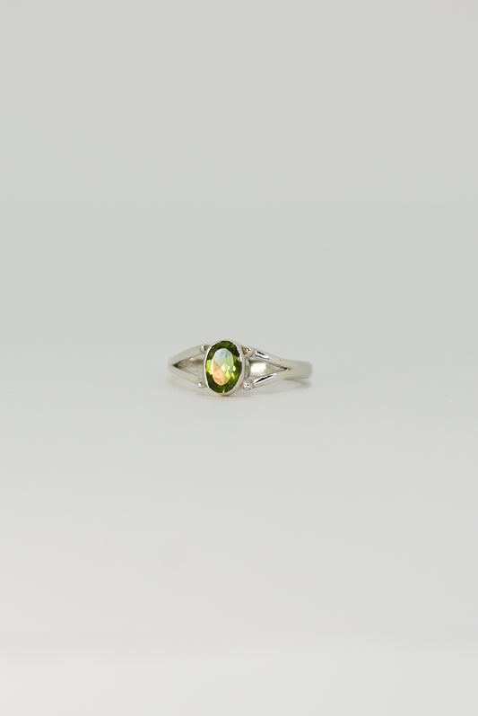 Bague Péridot en Argent 925 — Vitalité & Joie