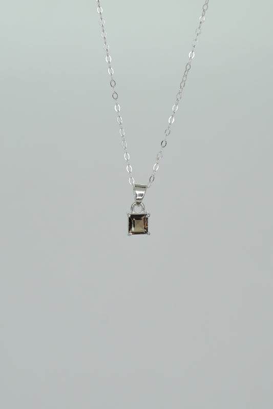 Collier Quartz Fumé en Argent 925 — Ancrage & Sérénité