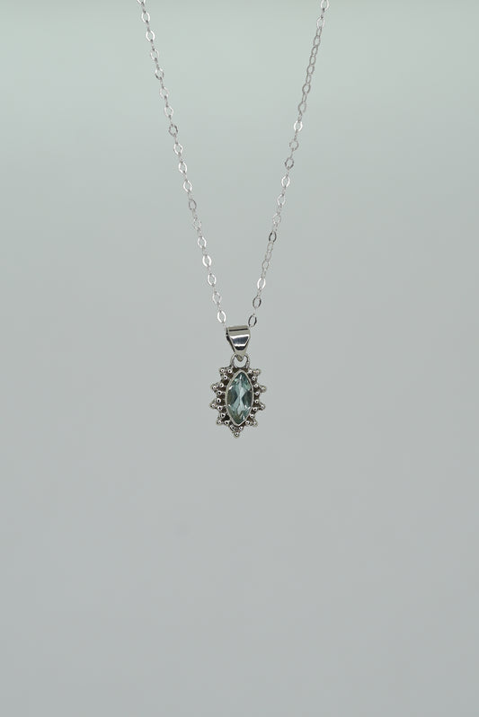 Collier Topaze Bleue en Argent 925 — Sérénité & Communication