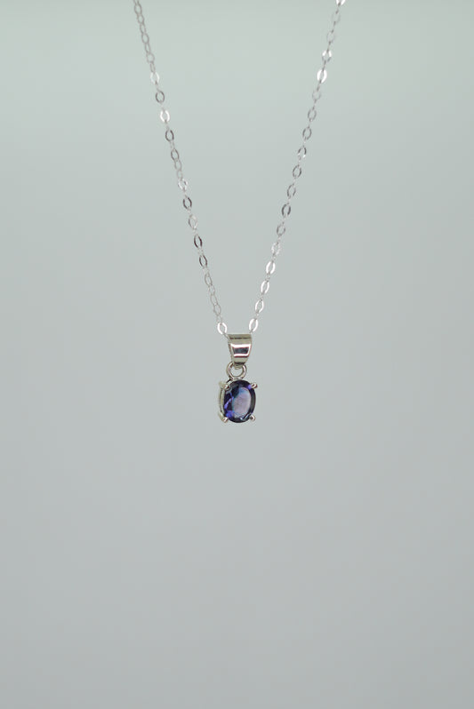 Collier Iolite en Argent 925 - Clarté & Intuition