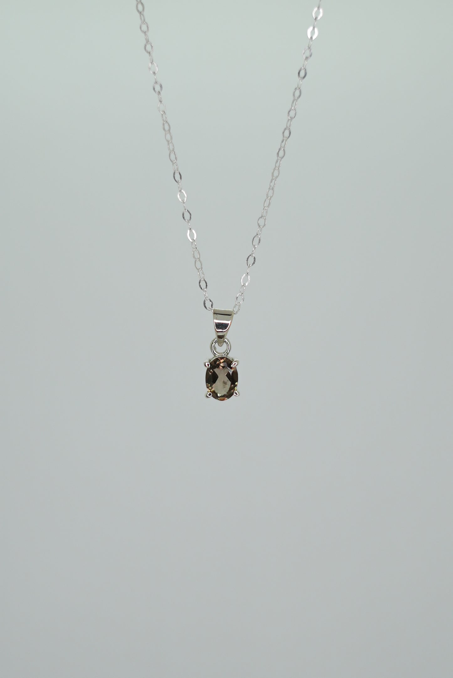 Collier Quartz Fumé en Argent 925 - Ancrage & Sérénité