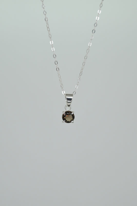 Collier Quartz Fumé en Argent 925 — Ancrage & Sérénité