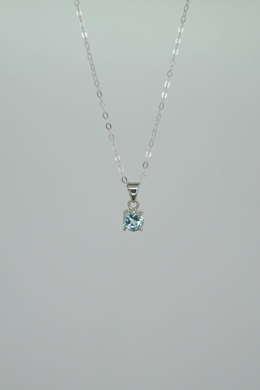 Collier Topaze Bleue en Argent 925 — Sérénité & Communication
