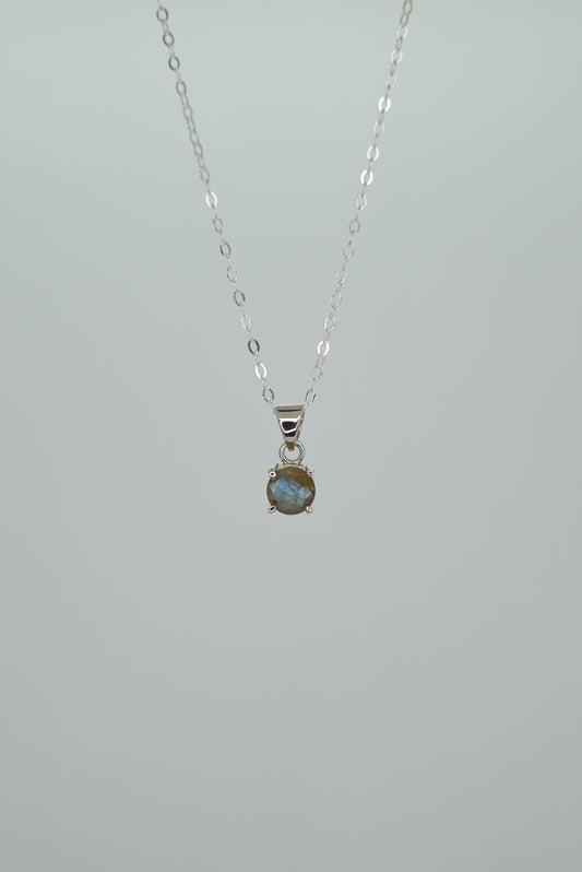 Collier Labradorite en Argent 925 — Protection & Intuition