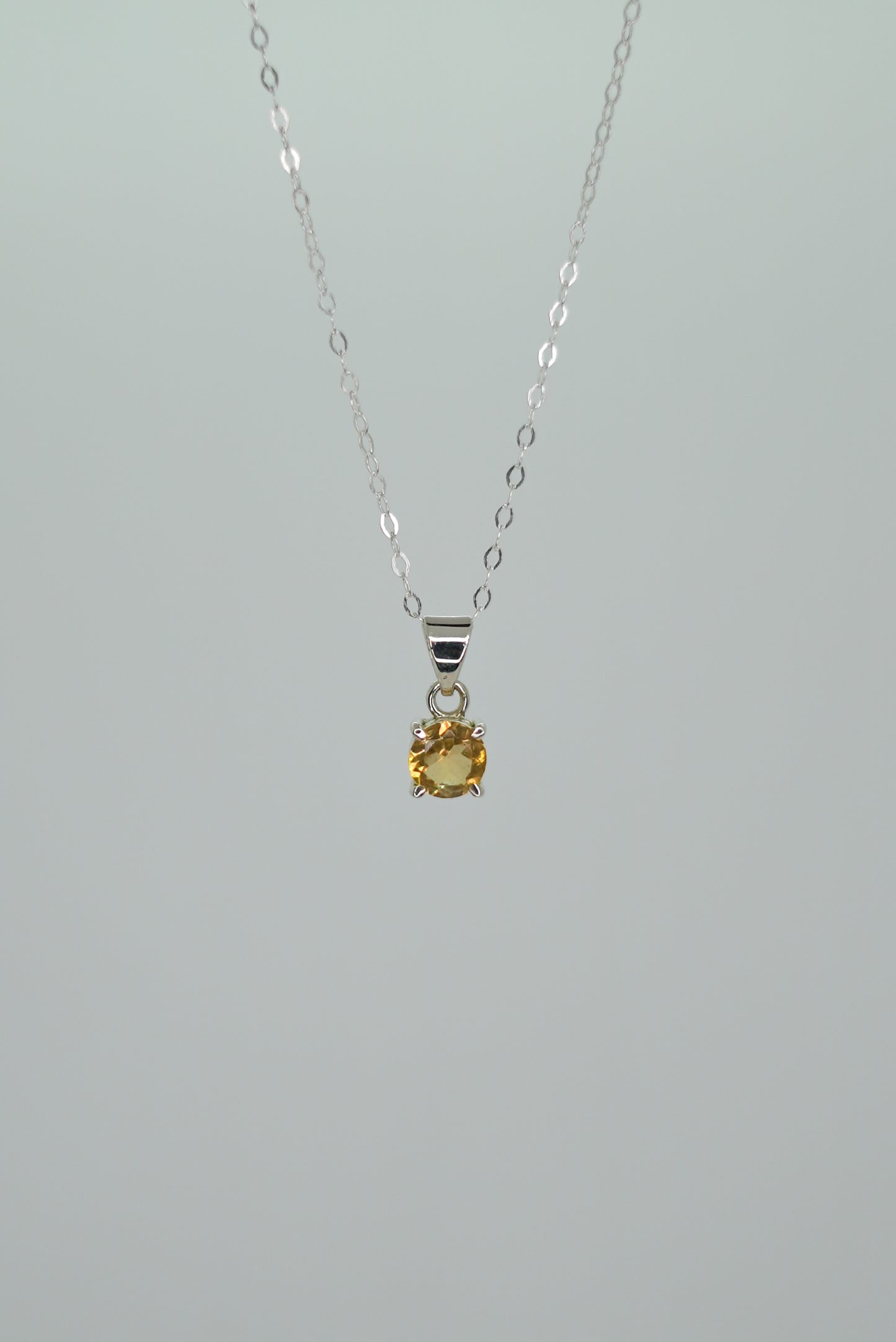 Collier Citrine en Argent 925 — Joie & Abondance