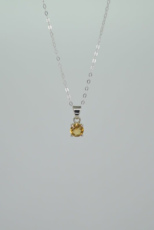 Collier Citrine en Argent 925 — Joie & Abondance