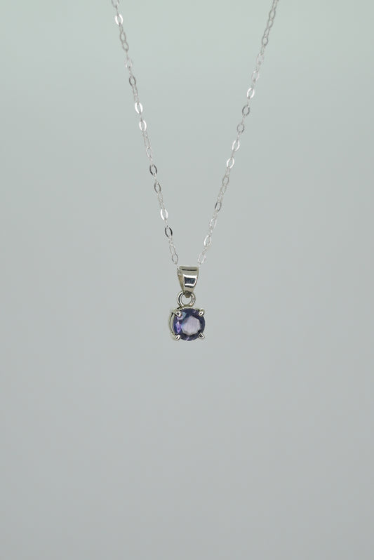 Collier Iolite en Argent 925 — Intuition & Clarté