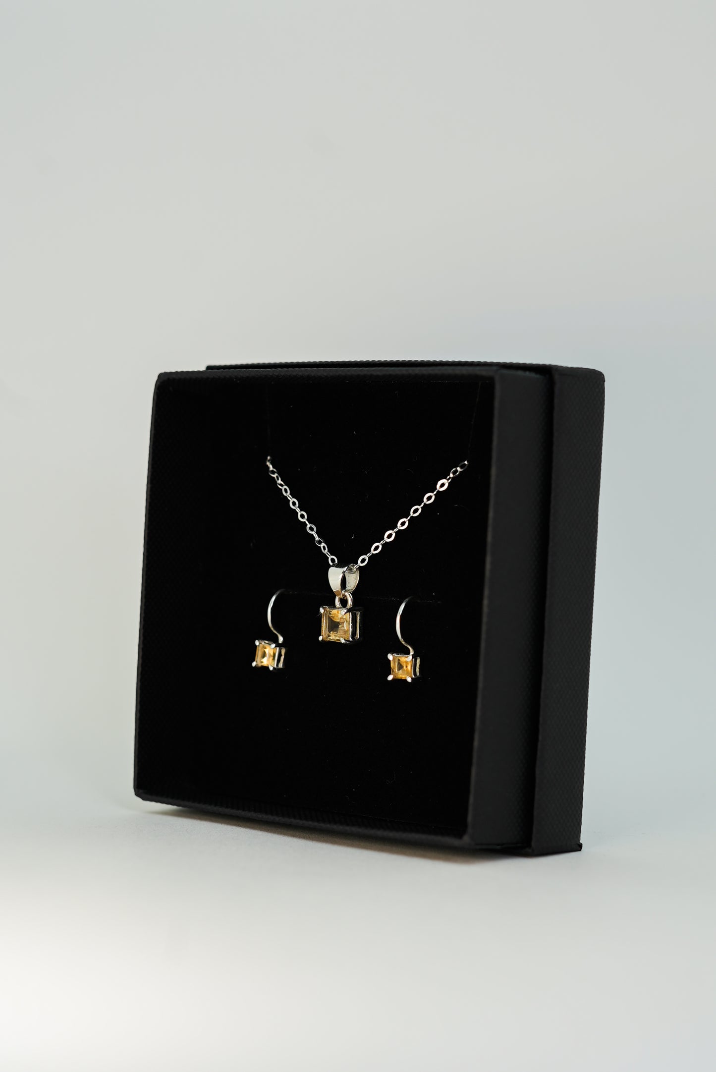 Parure Citrine Naturelle Argent 925 – Rayonnement & Énergie Positive