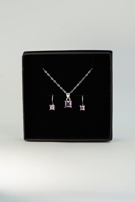 Parure en Améthyste Naturelle Argent 925 – Sérénité & Élégance