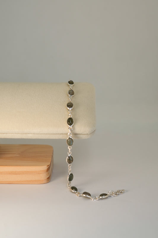 Bracelet Labradorite en Argent 925 – Protection & Énergie Positive
