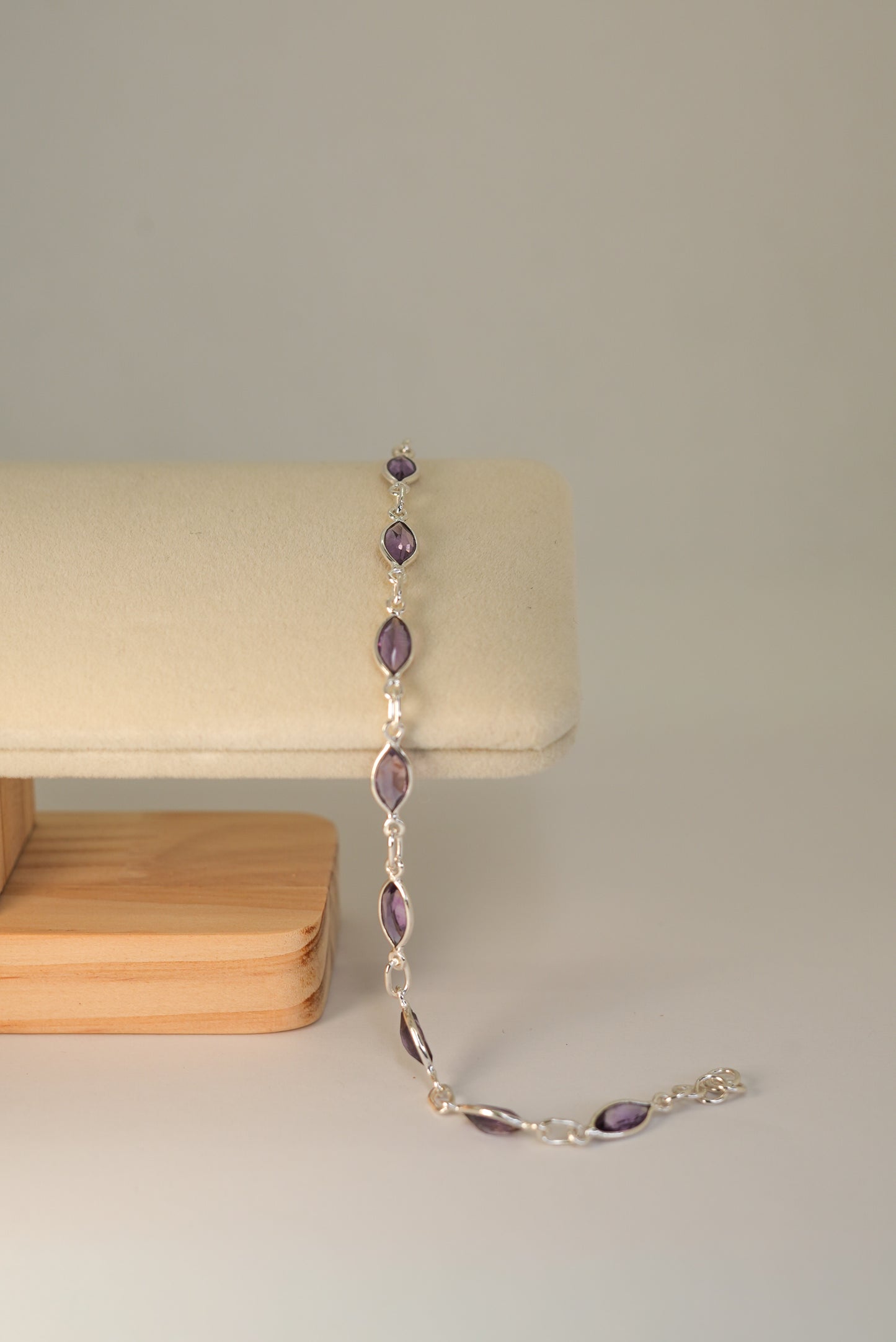 Bracelet Améthyste Naturelle en Argent 925 – Sérénité & Protection