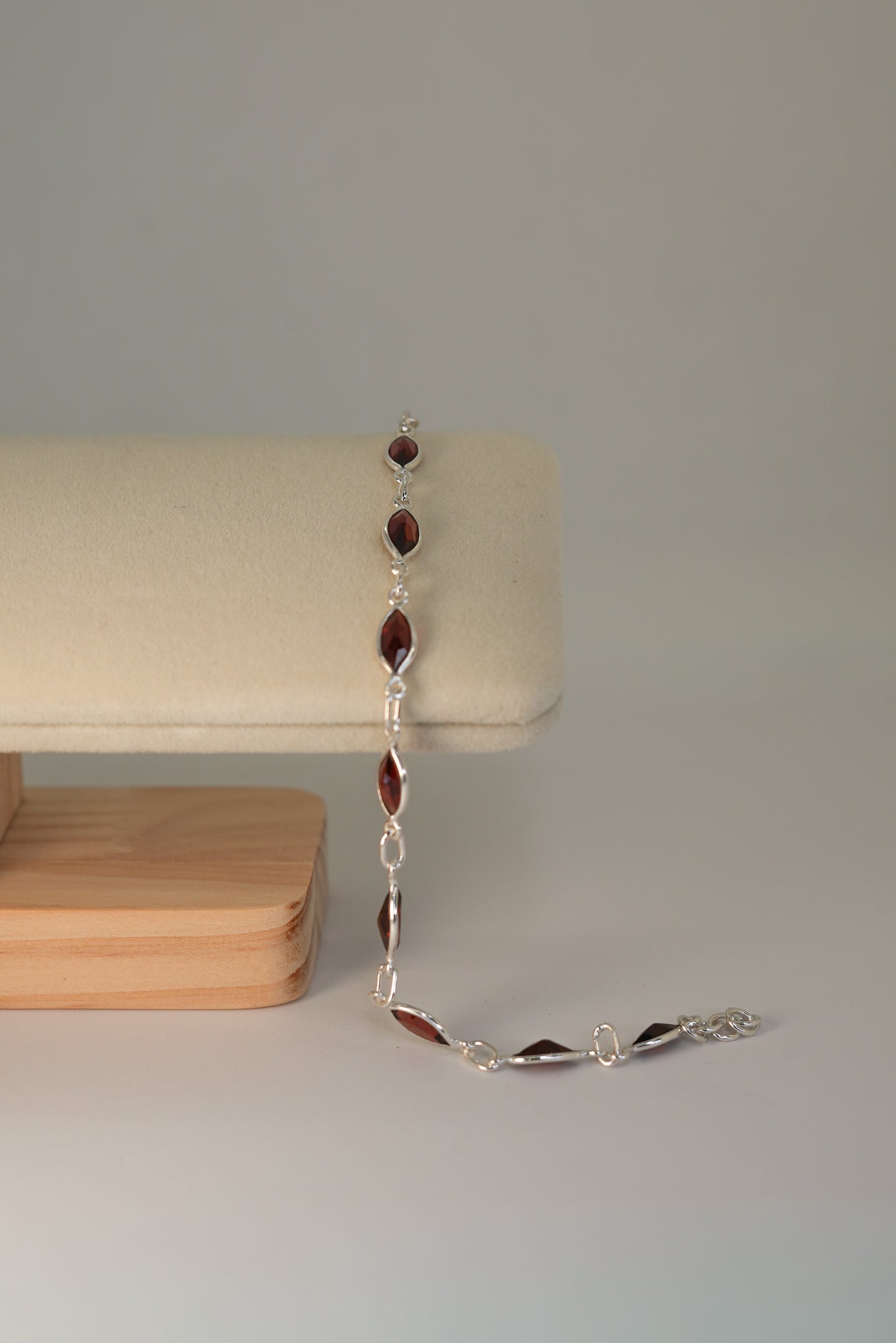 Bracelet en Grenat Naturel en Argent 925 – Vitalité & Passion