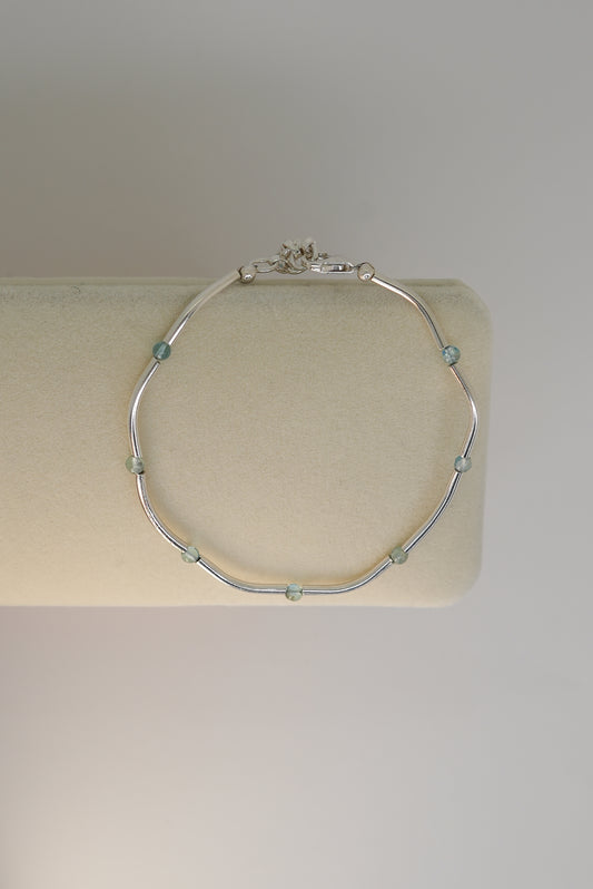 Bracelet Apatite en Argent 925 – Clarté & Énergie Positive