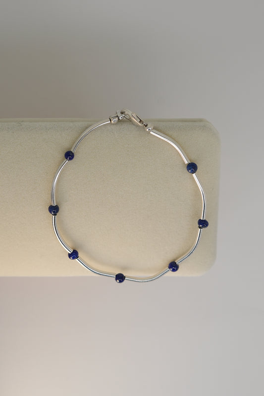 Bracelet Lapis-Lazuli en Argent 925 – Sagesse & Harmonie