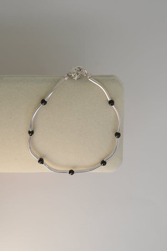 Bracelet Onyx Noir en Argent 925 – Protection & Stabilité