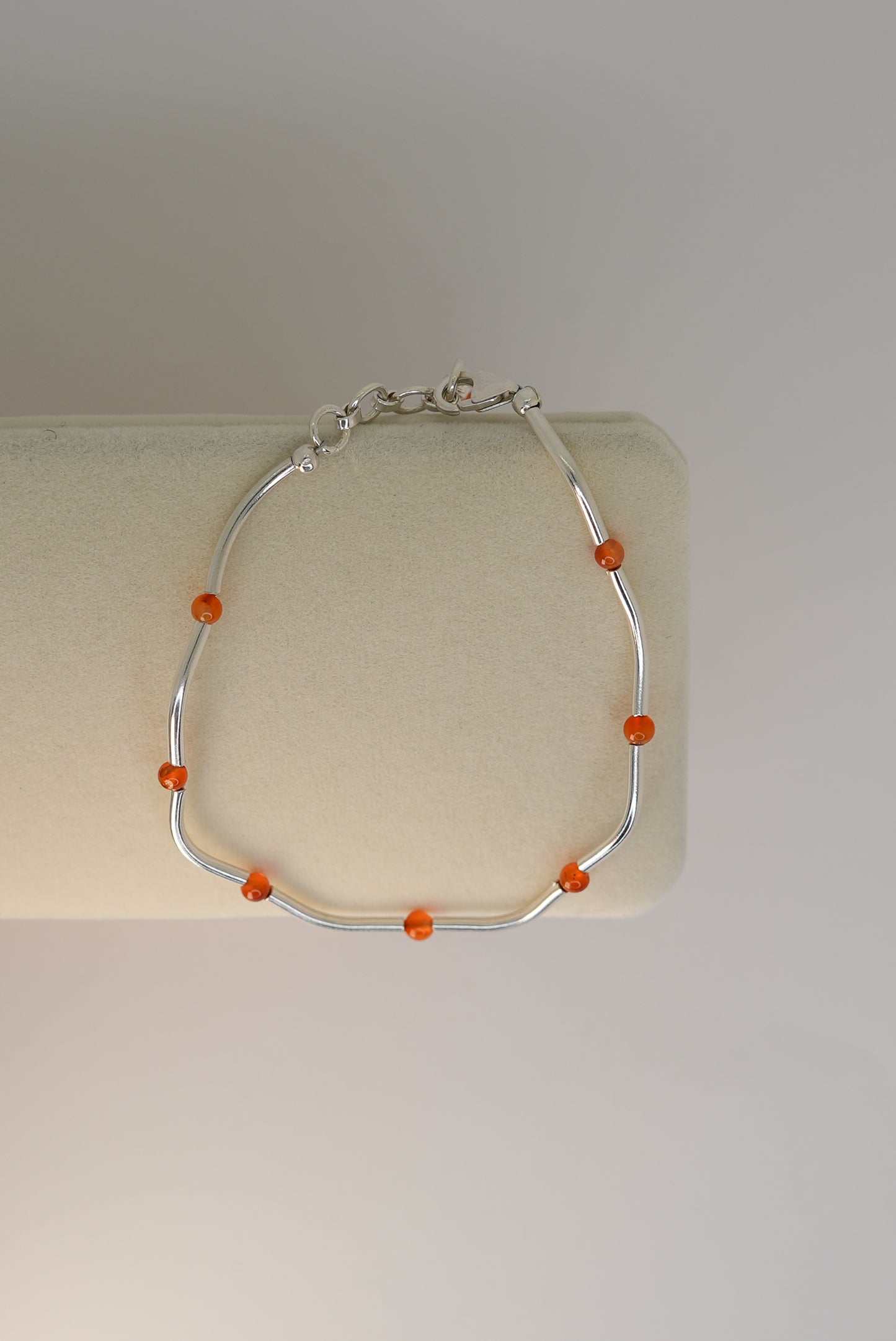 Bracelet Cornaline en Argent 925 – Vitalité & Confiance