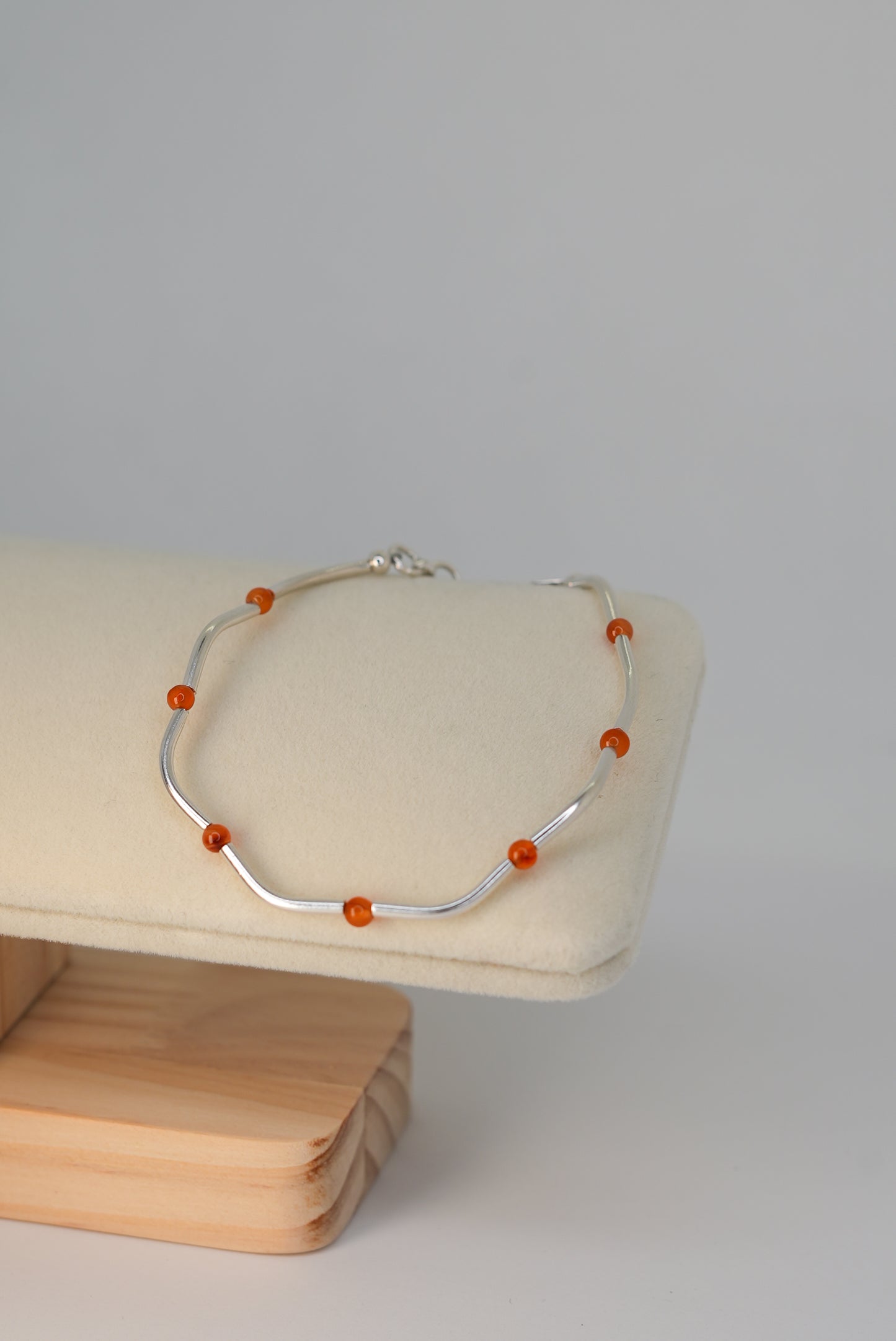 Bracelet Cornaline en Argent 925 – Vitalité & Confiance